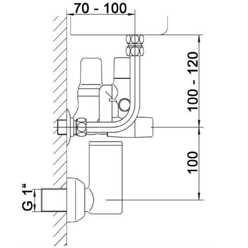 Ritzer by SYR Sicherheitsgruppe 6 bar DN15 Typ 324 für Trinkwassererwärmer inkl. Druckminderer und Rückflussverhinderer, verchromt
