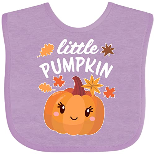 inktastic Cute Little Pumpkin with Fall Leaves Baby Bib