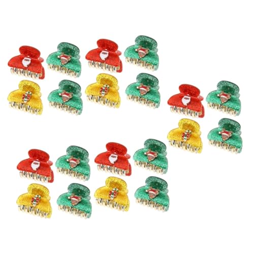 Pinces à cheveux de Noël (lot de 20 petits griffes colorées pour coiffure)