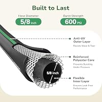 GreatBuddy 100 ft Garden Hose, Flexible Rubber Water Hose 5/8" — image 2