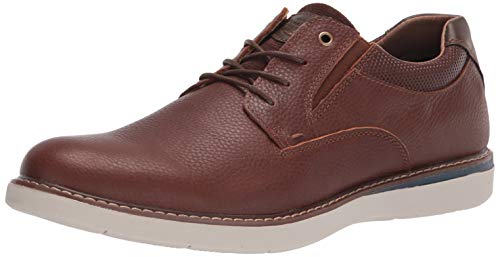Nunn Bush Men's BAYRIDGE Plain Toe Lightweight Leather LACE-UP Oxford, Brown Multi, 8.5