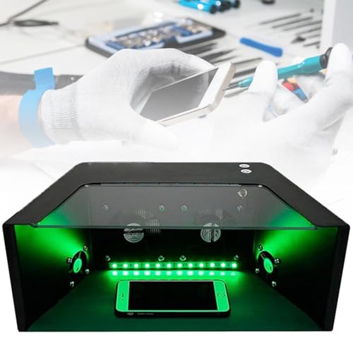 MINHUIJIHUI Hotte à Flux Laminaire Vertical,Air Flow Clean Bench, 4 Ventilateur,RéGlable Luminosité/Mode,pour RéParation TéLéPhone LCD, sans PoussièRe Atelier Laboratoire
