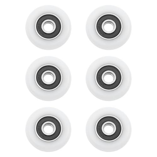 Alasum 6個 老式淋浴房滑? 浴室ガラス引き戸用交換用ローラー 耐久性滑り良いシャワードアローラー