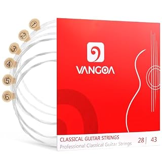 Vangoa Classical Guitar Strings, Nylon Guitar String Set for Classical Guitar, Replacement 6 Guitar Steel Nylon Strings for Classical Guitar Acoustic Guitar, 28-43 Gauge - Les Beatles, Paul McCartney, John Lennon, RIngo Starr, George Harrison