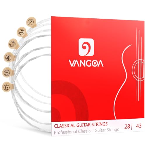 Vangoa Classical Guitar Strings, Nylon Guitar String Set for Classical Guitar, Replacement 6 Guitar...
