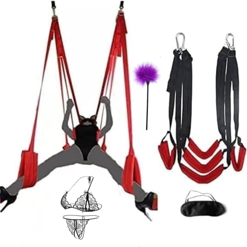 Door Sex Swing with Seat - New Leather Cushion Thick Fluff,with Adjustable Straps,Sex Door Love Slings Bondage Restraints for Adult Sex Toys for Women Men Couples Sweatshirt Y31