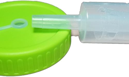 Miniatura 7 de Tarro Mason Airlock Tapa de boca ancha para fermentar chucrut, kimchi, pepinillos y verduras, kit de Kimchi para el hogar (verde)