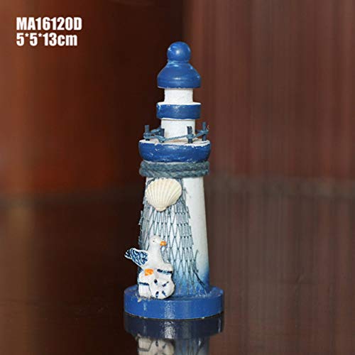 Ifundom Wooden Lighthouse Decor, Nautical Lighthouse Decorations, Rustic Ocean Sea Beach Themed Lighthouse Decoration, Handcrafted Tabletop Nautical Themed Home Decor #TOP7