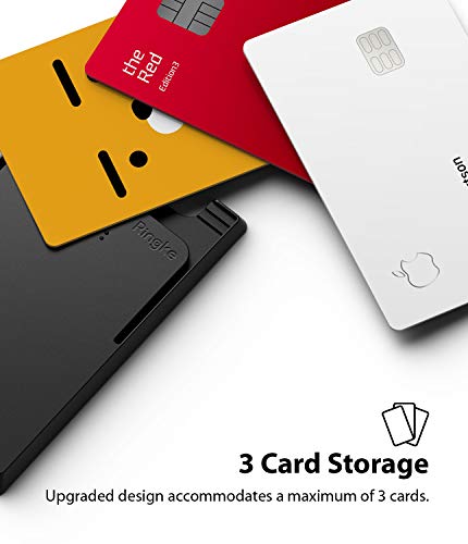 Ringke Slot Card Holder Designed For Smartphones, Adhesive Stick On Wallet Case Minimalist Slim Hard Premium Credit Card Cash Sleeve - Black #TOP2