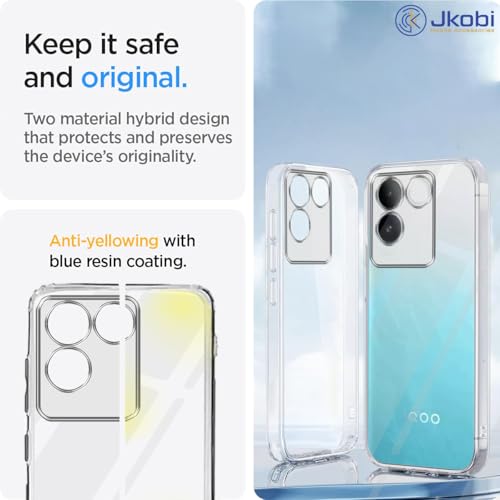 Image of Jkobi Back Cover Case for Vivo T3 Lite 5G | Vivo Y28s 5G (Professional PU Leather | Strip Chain Holder Socket)