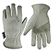Price comparison product image Kim Yuan Leather Work Gloves for Gardening/Cutting/Construction/Motorcycle, Men & Women, Elastic Wrist with Palm, Medium 1 Pair