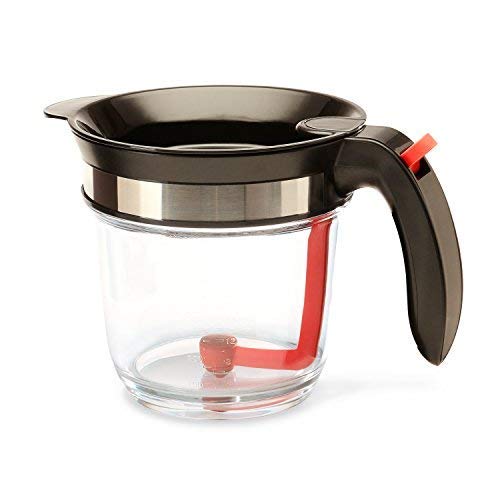 Best 4 Cups Gravy Separator and Fat Separator (32 Ounces) Makes Healthier Gravy, Soup Or Sauce Grease-Free, 1 Liter Measuring Capacity Cup and Strainer Filter, Heat Resistance By Vebo