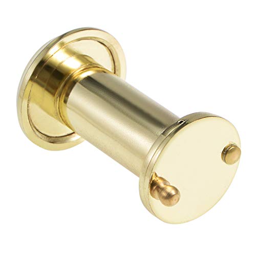 uxcell Mirilla de puerta, Latón macizo, ángulo de 220 grados, con cubierta para puertas de 1-3/8 a 2-3/8 pulgadas de grosor, acabado dorado pulido, 2 piezas miniatura 4