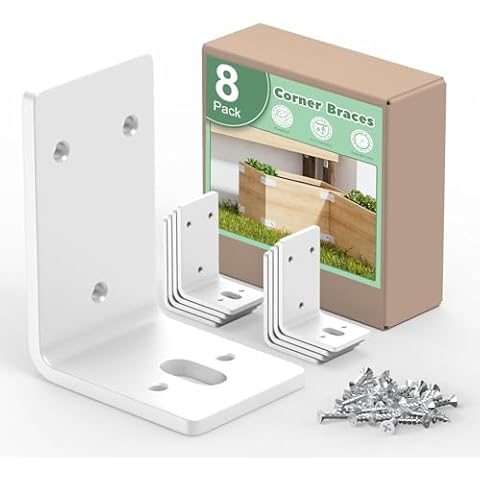 Memrita Heavy Duty L Brackets,8 Pcs 2.4'' x 3'' x 1.8'' Corner Brace,11-ga/3mm Extra Thick L Bracket for Wood,Metal Corner Bracket,Joint Angle Bracket,Shelf Support for Wooden Furniture Cover