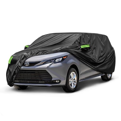 Image of Waterproof 420D Oxford Fabric Car Cover fit Toyota Sienna - Reinforced PU Coating, All-Weather Protection, Easy to Install