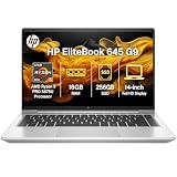 HP EliteBook 645 G9 14' FHD Business Laptop, AMD Ryzen 5 PRO 5675U, 16GB RAM, 256GB SSD, teclado retroiluminado, USB-C, HDMI 2.1, RJ-45, Windows...