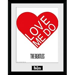 1art1 The Beatles Poster Love Me Do Affiche Encadrée Pour Fans Et Passionnés| Images Murales | Dans Un Cadre Photo 40×30… - Les Beatles, Paul McCartney, John Lennon, RIngo Starr, George Harrison