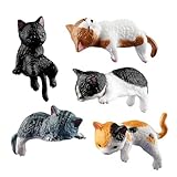 AYZDJ 5PCS Mini Cat Figurine,Poupées de Chats réalistes Mignons,Adorable...