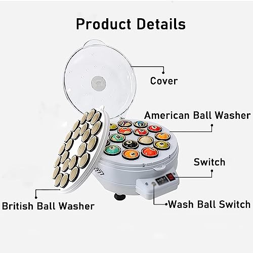 Máquina pulidora de bolas de billar automática de aluminio para 22 bolas 110V 5