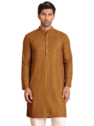 Image of Jompers Embroidered Straight Kurtas for Men