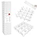 Séparateurs de Tiroirs Réglables, 32x7cm, 16pcs Organiseur de Tiroir, Grille de SéParation, pour Sous-VêTements, Chaussettes, Bureau - Maison