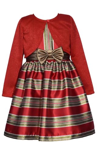 Bonnie Jean Christmas Dress with Red Cardigan for Baby, Toddler,