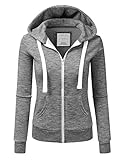 DOUBLJU Lightweight Thin Zip-Up Hoodie Jacket for Women Girls Kids with Plus Size