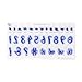 PME Fun Fonts-Numerals & Special Characters Set of 31, Collection 1, Standard, Blue, 31