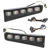LED Fog Lights for 2021-2024 Ford Bronco 2/4-Door with Modular Bumper, Dual Color (White/Amber), Waterproof, Direct Replacement, ABS PP, Plug & Play