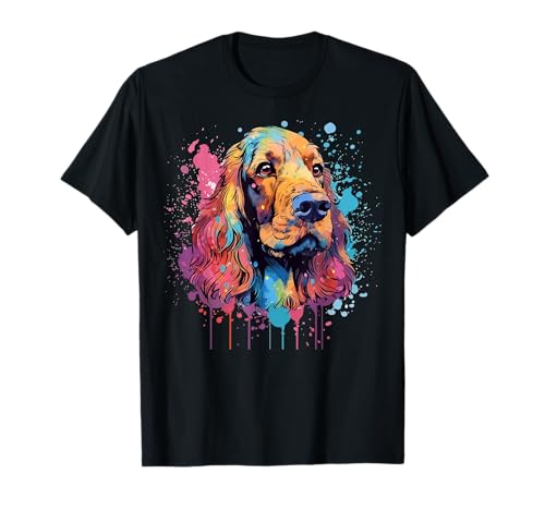 Distinguiti con il design colorato del cane Cocker Spaniel, se stai cercando un modo audace e unico per mostrare il tuo amore per i Cocker Spaniel, non guardare oltre questo colorato design artistico a spruzzo.