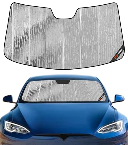 Pigenius Windshield Sunshade for Tesla Model S 2012-2026, Custom Front Window Sun Shade - AstraGuard