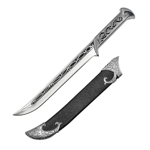 Otakumod 11" Fantasy Medieval Elvish Dagger. For Collection, Gift or Cosplay Renaissance Characters A Fair (Silver)