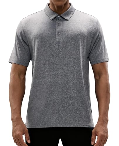 Polo de golf séchage rapide homme MIER contre la chaleur gris 3XL