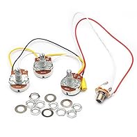 ♫EASY INSTALL: This wiring harness is completely prewired. What you need to do is solder your guitar pickups to the switch and ground them to the volume pot. It is very easy to install. ♫PREMIUM MATERIAL: Made of high quality metal and electron compo...
