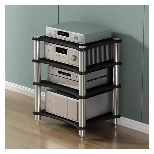Meuble audio moderne robuste avec support de rangement AV stable - 2