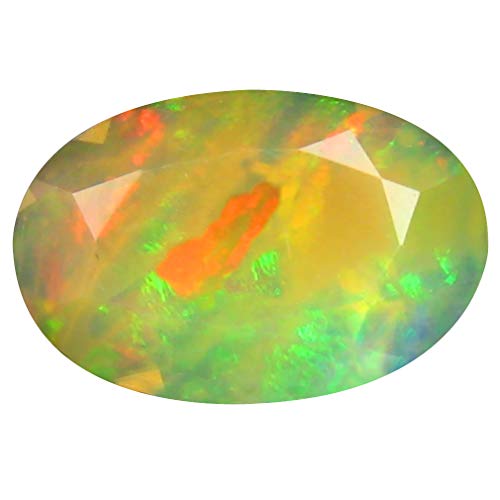 Opale arc-en-ciel d'Éthiopie 1.24 ct, pierre précieuse ovale 11x7mm à offrir pour anniversaire
