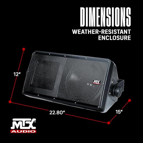 MTX Audio AW82-B 8" 150W RMS 8 Ohm 2-Way All-Weather Outdoor Speaker, Black by MTX - Used condition - Image 4