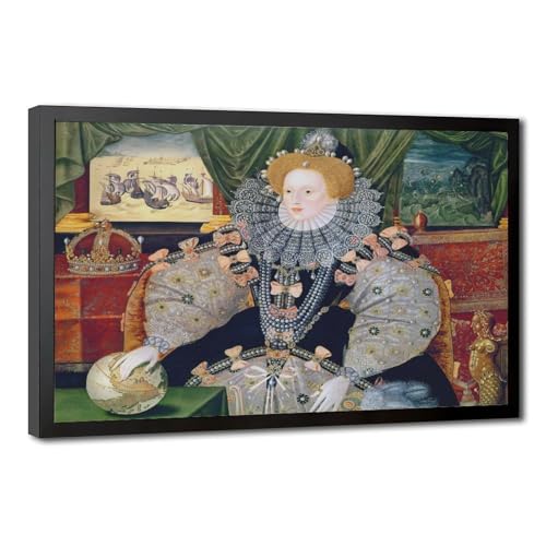 Impression toile Reine Elizabeth I George Gower cadre suspendu premium