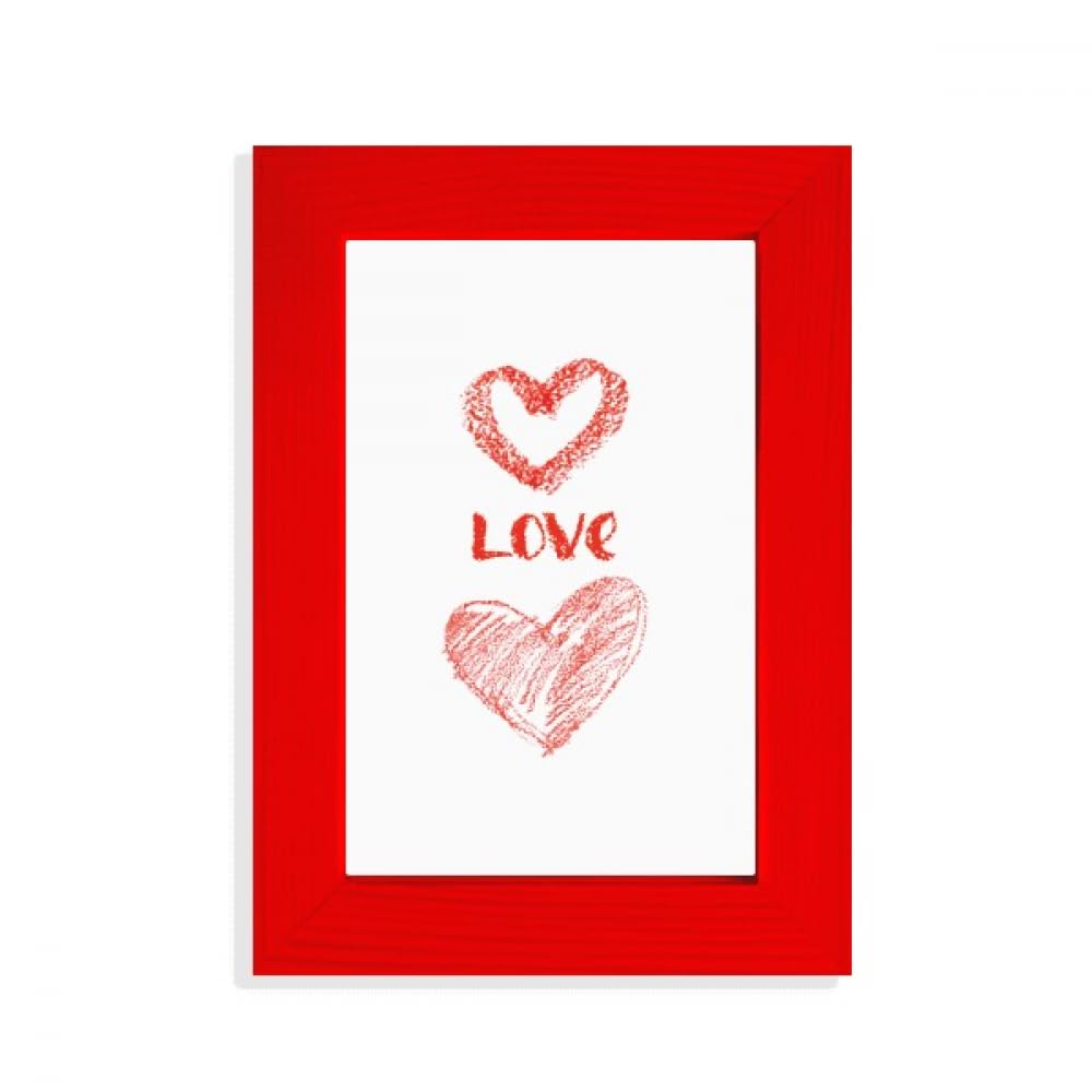 Cadre photo rouge Love You cœur décoration romantique maison