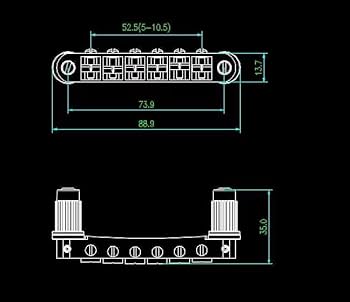 Amazon | Guyker Guitar Tune-O-Matic ローラー サドルブリッジ
