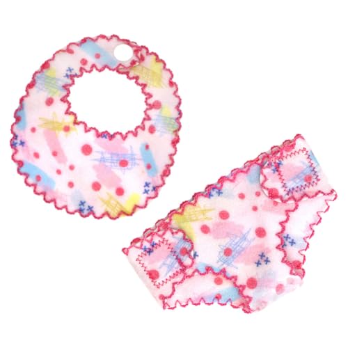 ERINGOGO 1 Juego Bragas Juguetes Babero Muñecas Muñeca De Juguete Bragas Babero Accesorios De Muñecas Muñeca De Juguete Bragas Reutilizables Mini Bragas para Muñecas Paño
