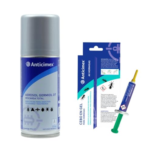ANTICIMEX - Pack Trampas Hormigas | Gel Insecticida Atrayente + Bomba Descarga Total | Elimina Colonias de Hormigas en Interior y Exterior | Acción Retardada + Cobertura Total