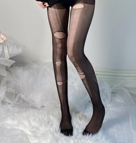 Mrotrida Women's 2Pair Disposable Hand Ripped Tights Tearable Ultra Thin Pantyhose Halloween DIY Stockings4