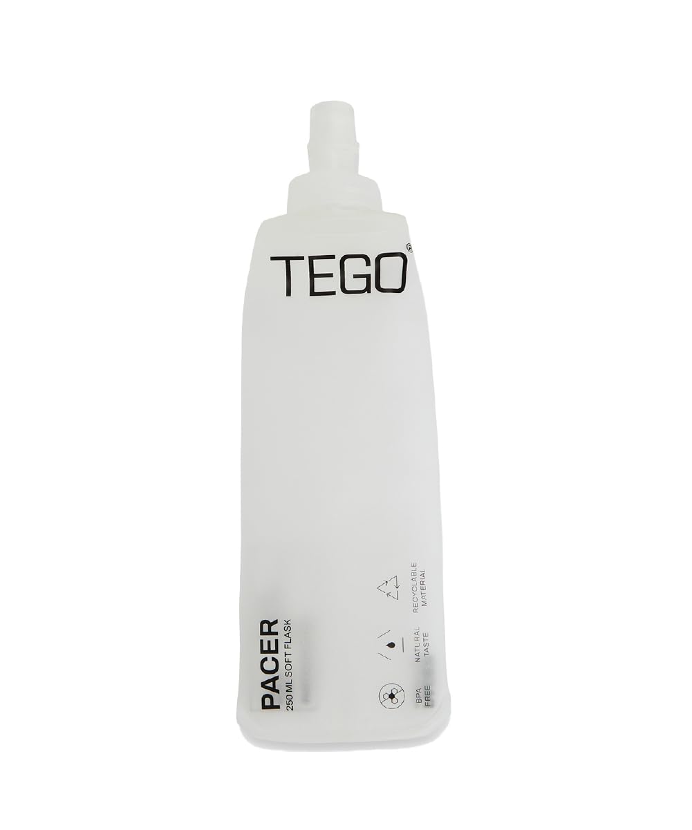 TEGO Pacer Soft Flask – Foldable 250mL/500mL TPU Bottle for Running, Camping, and Outdoor Sports (White, 250 ml)-image-35