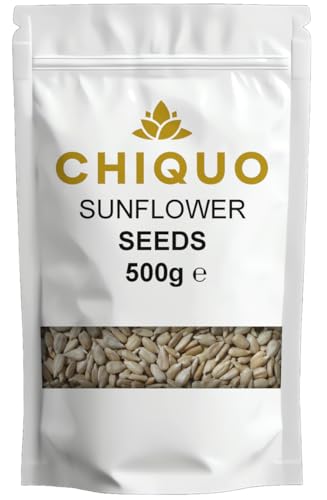 Chiquo Sunflower Seeds 500g | Unsalted and Naturally Delicious | Ideal for Healthy Snacking, Salads, Baking & Cooking | Premium Resealable Pack for Freshness