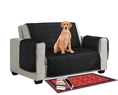 MIA we dress your home Sofa Protectors Anti Slipcover from Pets/Dogs/Kids Sofa Covers 3 Seater Couch Covers Furniture Protector Covers Soft Quilted with Non Slip Strap Seat