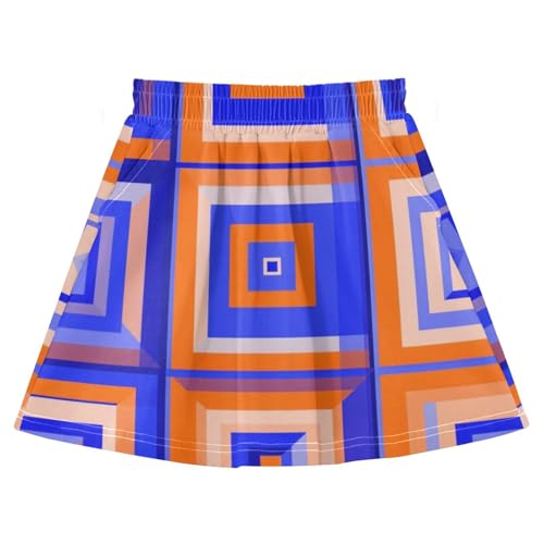 Jupe évasée en coton pour fille GuoChe avec tissu extensible confortable