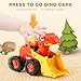 Dinosaur Push Cars for Toddlers 1-3 – 4 Pack Press & Go Dino Vehicles with T-Rex, Triceratops, Raptor & Brachiosaurus, Friction Powered Baby Car Toys for Boys Girls, Indoor Outdoor Gift for Kids 2-5