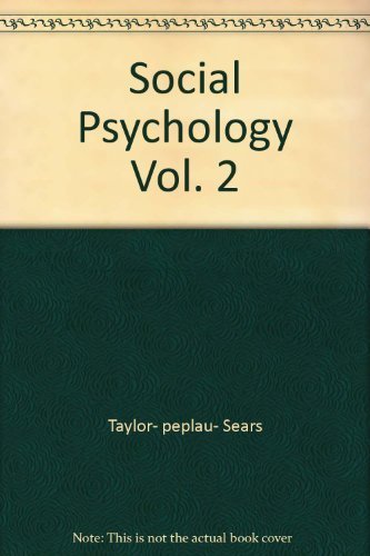 Social Psychology Vol. 2 0536729786 Book Cover