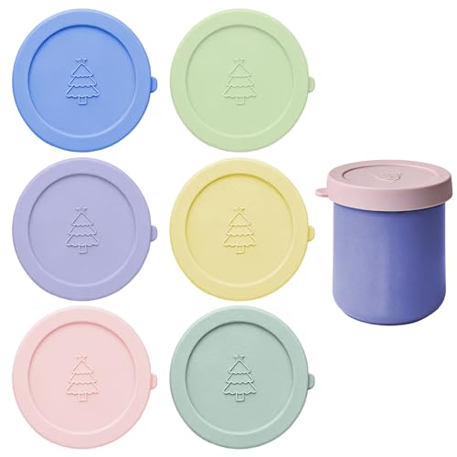 Silicone Yogurt Jar Lids for La Fermiere 6 Pack Compatible with La Fermire Yogurt Jars (Jars Not Included)